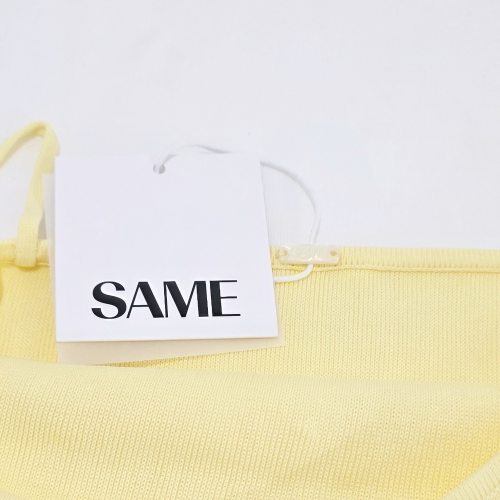 SAME Ruffle Hem Crop Top (Butter Yellow, Size XS) - Picture 5 of 6